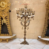 خرید، قیمت و مشخصات کنار سالنی 6 شاخه برنزی رنگ آنتیک دارای ضمانت 10 ساله رنگ، زیر قیمت بازار _ هنرظریف