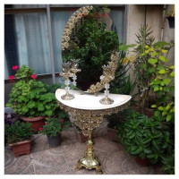 خرید آنلاین، سرویس کامل آینه و شمعدان و میز کنسول آلیاژ، زیبا و با کیفیت عالی، زیر قیمت بازار _ هنرظریف