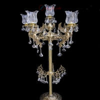 خرید، قیمت و مشخصات لوستر پایه دار کنار سالنی بدنه برنزی طرح سلطنتی کیفیت درجه یک _ هنرظریف
