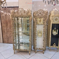 خرید، قیمت و مشخصات بوفه و ساعت برنز، مدل گل سرخ طاووس دار، بسیار زیبا و شیک، برنز درجه 1 _ هنرظریف