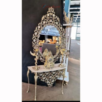 خرید آنلاین، آینه کنسول با طراحی جدید، جنس آلیاژ آلومنیوم با آبکاری برنز، همراه با ضمانت نامه، زیر قیمت بازار | چترزندگی