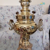 خرید آنلاین سماور برنجی زغالی 6 لیتری دسته ماهی با ورق ضخیم، شیک و خاص، ثبات رنگ، با قیمتی مناسب | چترزندگی