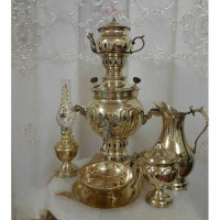 خرید آنلاین، سماور3 لیتری ذغالی برنجی، ساخته شده با ورق ضخیم، سنگین وزن با کیفیت بالا، زیر قیمت بازار | چترزندگی