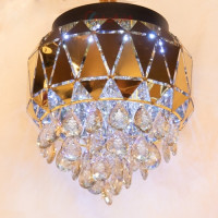 خرید، قیمت و مشخصات لوستر ها تزیینی آینه کاری شده با تزیین کریستال آویزی زیر قیمت بازار _ هنرظریف