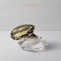 خرید آنلاین، انگشتر مردانه با نگین کوارتز لیمویی معدنی بسیار شیک و ساده، رکاب نقره دست ساز و کار شده، زیر قیمت بازار | چترزندگی